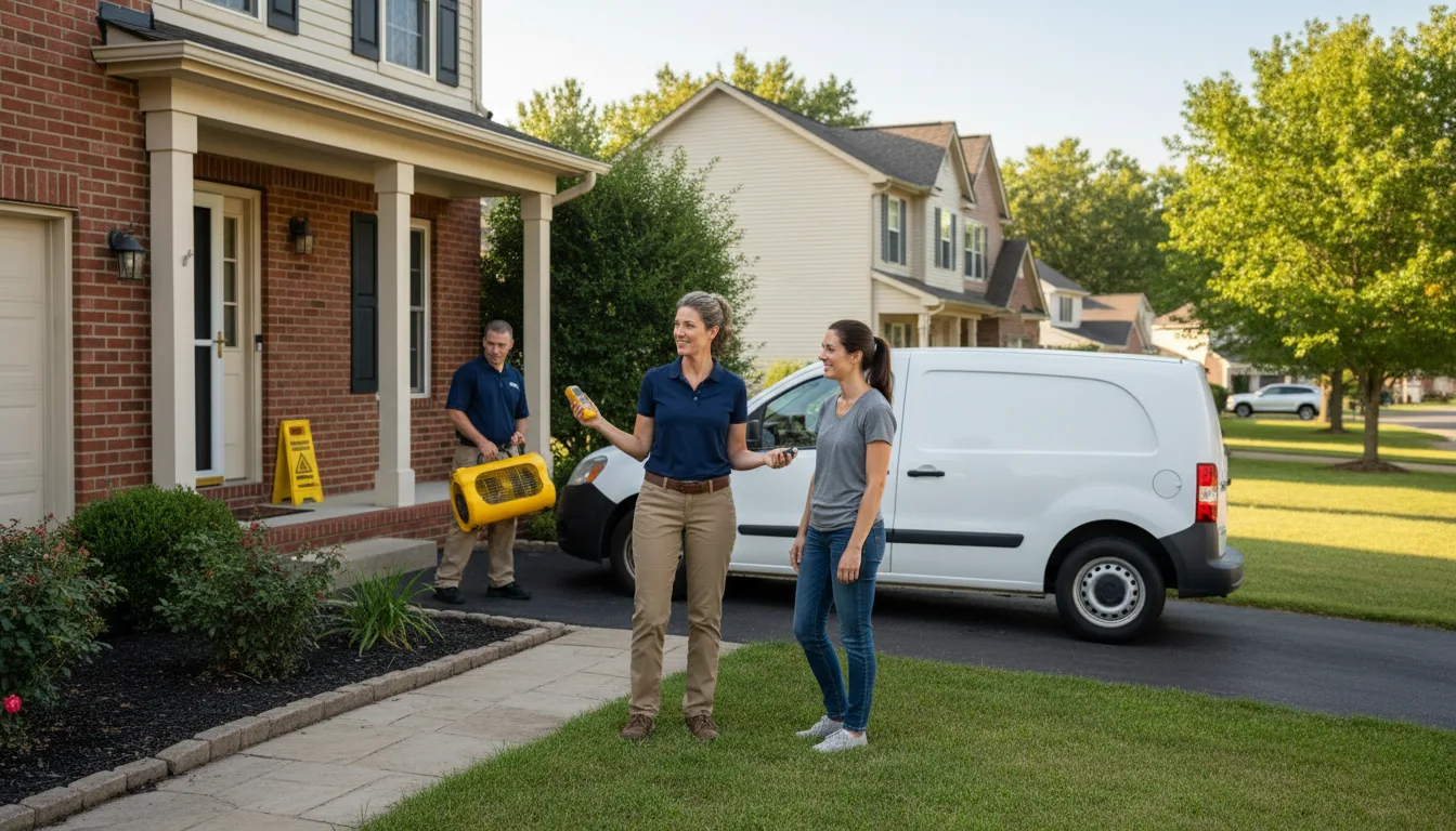 Residential water damage restoration in Elberon, VA